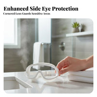 Waterproof Post-Surgery Eye Protector Protection Wraparound Safeguard Glasses Wide Vision Anti-Fog Safety Goggles Lightweight for Adults, Women, Workers, Showering, Outdoor, Workplace