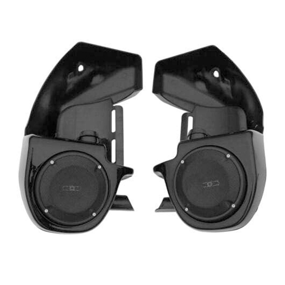 Motorcycle Lower Fairing with Speaker Enclosures Black Lower Fairing with Speaker Enclosures Glossy for Front Guard Mounting