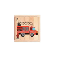 Wooden Picture Puzzle Printed Graphics Wood Picture-Building Blocks Children's Toy