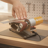 Mini Belt Sander with Grinding Wheel Multi-Functional Benchtop Sander Electric Blade Edge Restorer Bench-Top Power Tool Compact