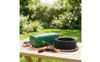 Portable Diaphragm Wash Pump with Hose Coiled Washdown Pump Kit Sturdy for Outdoor Cleaning, Vehicle Rinsing