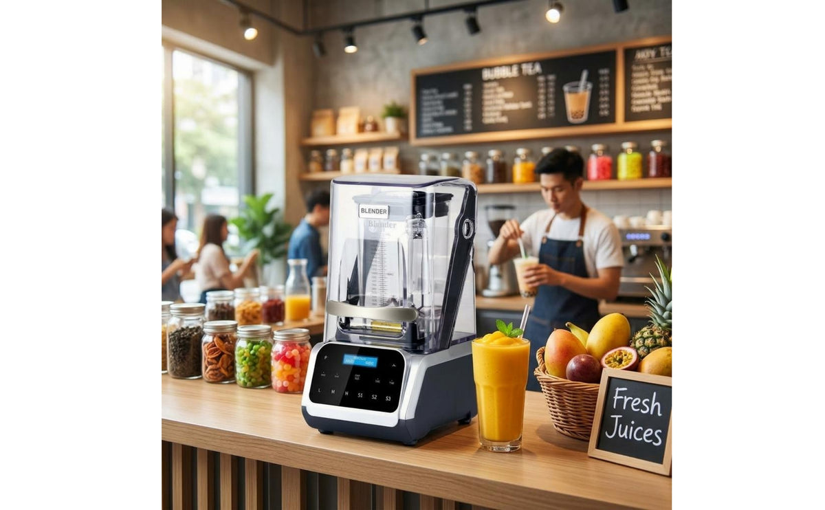 Commercial Smoothie Blender with Ice Crushing, 2L, for Bubble Tea Shops