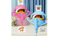 Smart Painting Robot Early Education Robotic Drawing Tutor Easy to Learn Card Scanning Drawing Robot for Preschoolers, Beginners