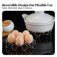 Stainless Steel eggs Steamer Rack Stable Leg Design Food Steaming Stand Heat Resistant Round Steam Rack for Cooking Pot, Wok