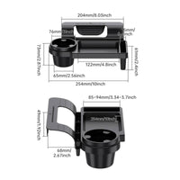 Car Window Organizer with Cup Holder No Drilling for Road Trips, Drivers