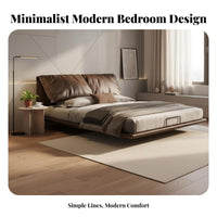Illuminated Levitating Bed Minimalist Design Aesthetic Bedroom Furniture Levitating Design for Homeowners, Young Adults, Luxury Home, Modern Apartment
