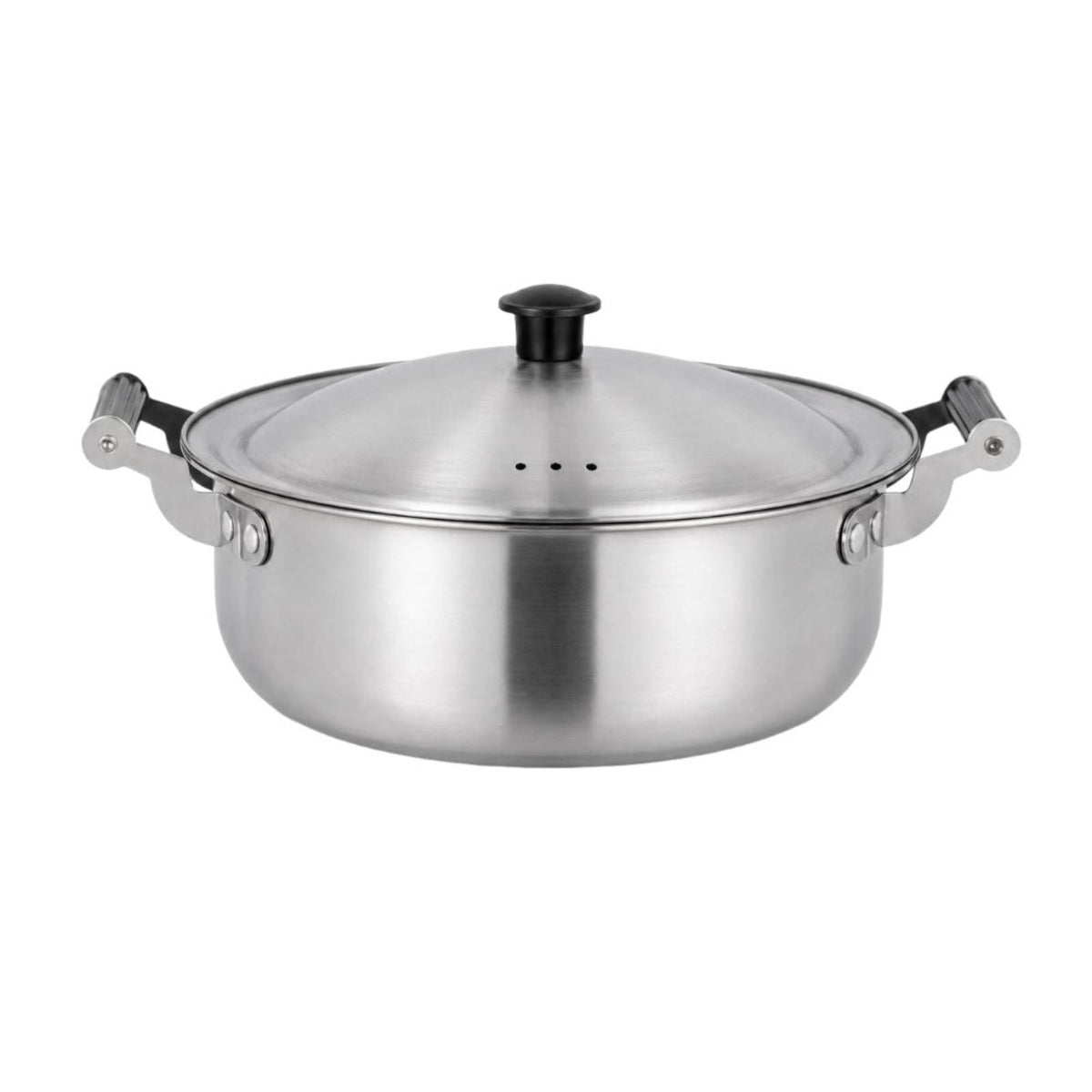 Stainless Steel Soup Pot with Lid Stovetop Cooking Pot with Lid Double Handle Cookware Flat Bottom for Singles, Kitchen