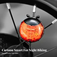 Increases Night Visibility Ladybug Bike Light Easy Installation Two-Wheeler Spoke Light Long-Lasting for Children, Outdoor Activities