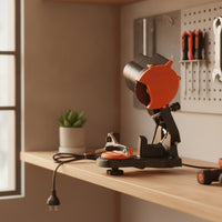 Bench-Top Chain Grinder Adjustable Electric Chain Grinder Chainsaw Grinder with Grinding Wheels Heavy-Duty for Lumberjacks
