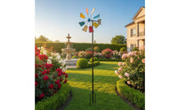 Metal Wind Easy Installation Colorful Metal Yard Whirligig Hand-Painted