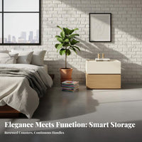 Modern Design Stackable Block End Table Space-Saving Modular Drawer Box Large Capacity Storage Nightstand Sturdy Construction for Apartment Dwellers, Homeowners, Students, Small Areas, Living Room, Hallway, Closet