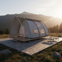 Outdoor Camping Villa Waterproof Steel Frame Tent House Water Repellent Luxury Cabin Tent for Campsite Managers, Hoteliers, Campsites