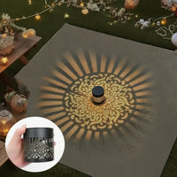 Decorative Solar Projection Wall Light with Metal Housing Wireless Solar Mandala Light Energy Saving Eco-Friendly for Courtyard