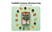 Camping Design Bike Handlebar Bag Multi-Pocket Storage Handlebar Stem Bag Secure Attachment for Children, Bikepacking, Commuting