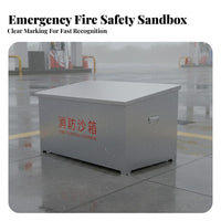Fire Fighting Sandbox Thickened Steel Plate Flood Control Sand Container Large Capacity Emergency Sand Bin for Miners, Warehouses, Laboratories