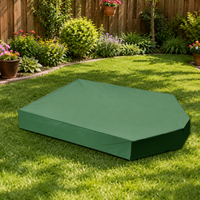 Sturdy Duty Sandbox Cover, 160x113x22cm Boat Shaped Oxford Cloth Sandbox Lid, Waterproof & Dustproof with Drawstring, Kids Sandbox Cover for Backyard