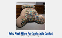 Vintage Plush Bedside Pillow, Large Backrest, Waist Support, Sofa Cushion, Dormitory, Student, Cartoon Creature Design