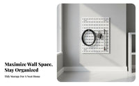 Wall Mounted Pegboard Space Saving Pegboard Panel Easy Installation Drill Storage Rack for Homeowners, Craftsmen, Workshop, Craft Room, Workbench