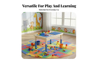 Material children's Activity Table and Chair Set All in Unified Sand and Water Play Table Leak-Proof Educational Toy Rounded Edges for Preschoolers, Toddlers, Kindergarten, Daycare Center, Playroom, Nursery