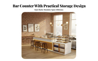 Tea Shop Front Counter Versatile Checkout Counter Sturdy Construction Retail Checkout Desk for Baristas, Business Owners, Restaurant, Boutique, Lobby