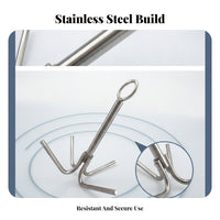 Cylindrical Shaft 4-Prong Boat Anchor Smooth Surface Four-Prong Anchor Hook 4-Claw Grappling Hook