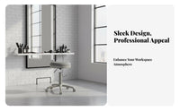 360-Degree Swivel Adjustable Wheeled Stool Effortless Rolling Wheels Adjustable Five-Wheel Stool Floor-Friendly Casters Seating Furniture Padded Cushion for Hairstylists, Professionals, Beauty Salon, Barbershop, Studio Parlor
