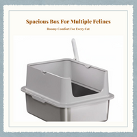 XL stainless steel litter box