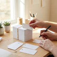 Blank Small Cards with Hole, Universal Hang Tag Labels, 1000 Sheets