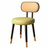 Modern Minimalist Design Upholstered Low-Back Chair Sturdy Frame Household Furniture Soft and Comfortable Accent Seat Long-Lasting Build for Small Apartment Dwellers, Homeowners, Office Workers, Mahjong Room, Kitchen, Bedroom