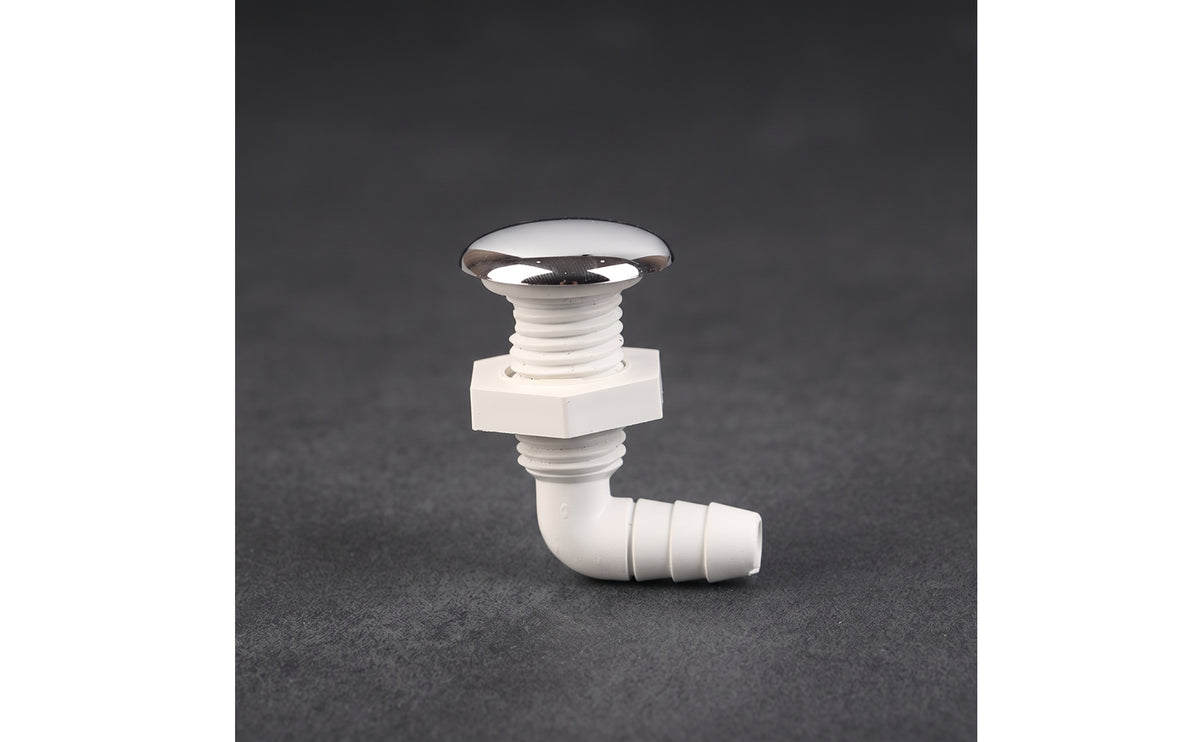 Replacement Bubble Nozzle Fitting Low-Profile Bathtub Nozzle with Chrome Cap for Massage Tub
