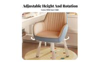 Ergonomic Support Adjustable Student Stool Comfortable Cushion Desk Chair Stable Base Study Seat Anti-Slip Pads for Students, Girls, Parents, Homework, Home, Bedroom, Homeschooling