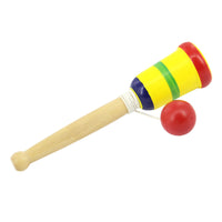Hand-Eye Coordination Bilboquet Painted Cup and Ball Toy Educational Cup and Ball Game Interesting for Children, Indoor Play