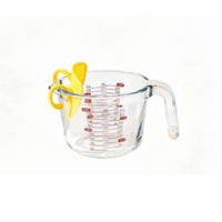 Food Grade Borosilicate Glass Measuring Jug Heat Resistant Glass Measuring Cup Clear Scale Markings Graduated Beaker Cup Dishwasher Safe for Home Cooks, Bakers