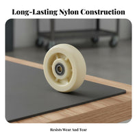Wear Resistant Small Cart Replacement Wheel Effortless Rolling Heavy Duty Caster Wheel Dustproof for DIY Enthusiasts, Carts, Trolleys