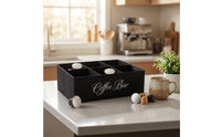 Foldable Coffee Station Organizer Collapsible Coffee Bar Organizer Countertop Organizer Portable for Office Breakroom
