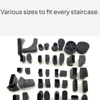 Rubber Ladder Feet Caps, Anti-Slip, Durable, Black