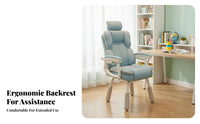 Ergonomic Design Adjustable Swivel Desk Chair Sturdy Construction children's Furniture Easy Assembly Study Seat Reclining Backrest for Students, Teenagers, Teens, Bedroom, Home