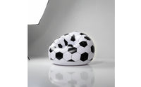 Sports-Themed Inflatable Soccer Chair Portable Soccer Ball Chair Lightweight Inflate Seat Sporty for Game Room, Patio