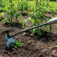 Weeding Rake Hoe Multi-Functional Manual Invasive Growth Remover Stainless Metal Garden Base Puller for Gardeners