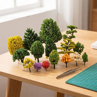 5-10cm Miniature Model Trees, Synthetic Material for Model Railway, Architectural, Crafting, Diorama Scenery, 5 Pieces