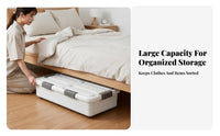 Wheeled Underbed Container Large Capacity Wheeled Under-Bed Box Dust-Proof