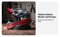 Motocross Helmet Sturdy Shell Full-Coverage Rough Terrain Helmet Dense Expanded Polystyrene Foam Guarding Headwear for Motorsports Enthusiasts