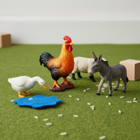 Miniature Farm Animal Figurines Realistic Poultry & Livestock Models for Kids' Play & Decoration