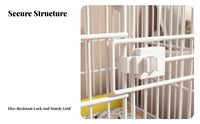Easy to Clean Stackable Dog Kennel Rust-Proof Small Dog Transport Kennel Double Door Rolling Pet Crate for Travel