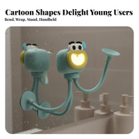 Creative Gift Suction Cup Desk Light Single-Press Switch Flexible Stick Figure Lamp for Deactivate Ice Workers, Students, Bedroom