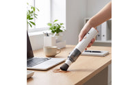 Mini Vacuum with Brush Attachment Lightweight Handheld Vacuum Cleaner for Baristas, Desk, Countertop
