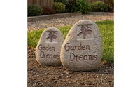Embossed Butterfly Upright Oval Rock Ornament Raised Lettering Standing Stone Ornament Textured Faux Stone Garden Decor for Nursery-Style Arrangements