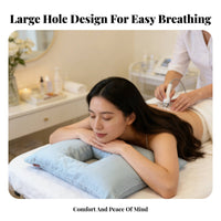 Breathable Massage Table Face Pillow Ergonomic Design Pr Single Pillow with Face Hole Skin-Friendly Material for Beauticians, Beauty Salon