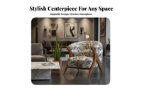 3 Pieces Japanese rustic aesthetic typePiece cafe Set Vintage Design Curved Wood Frame Armchair and Table Designer Look Conversation Group Minimalist look for Interior Designers, Cafe Owners, Hotel Managers, Reception Area, Living Room, Balcony, Porch