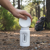 Portable Pet Water Bottle with Foldable Silicone Bowl for Outdoor Travel